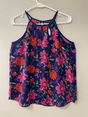 Papermoon womens medium walita cut out blouse tank top boho floral new with tags